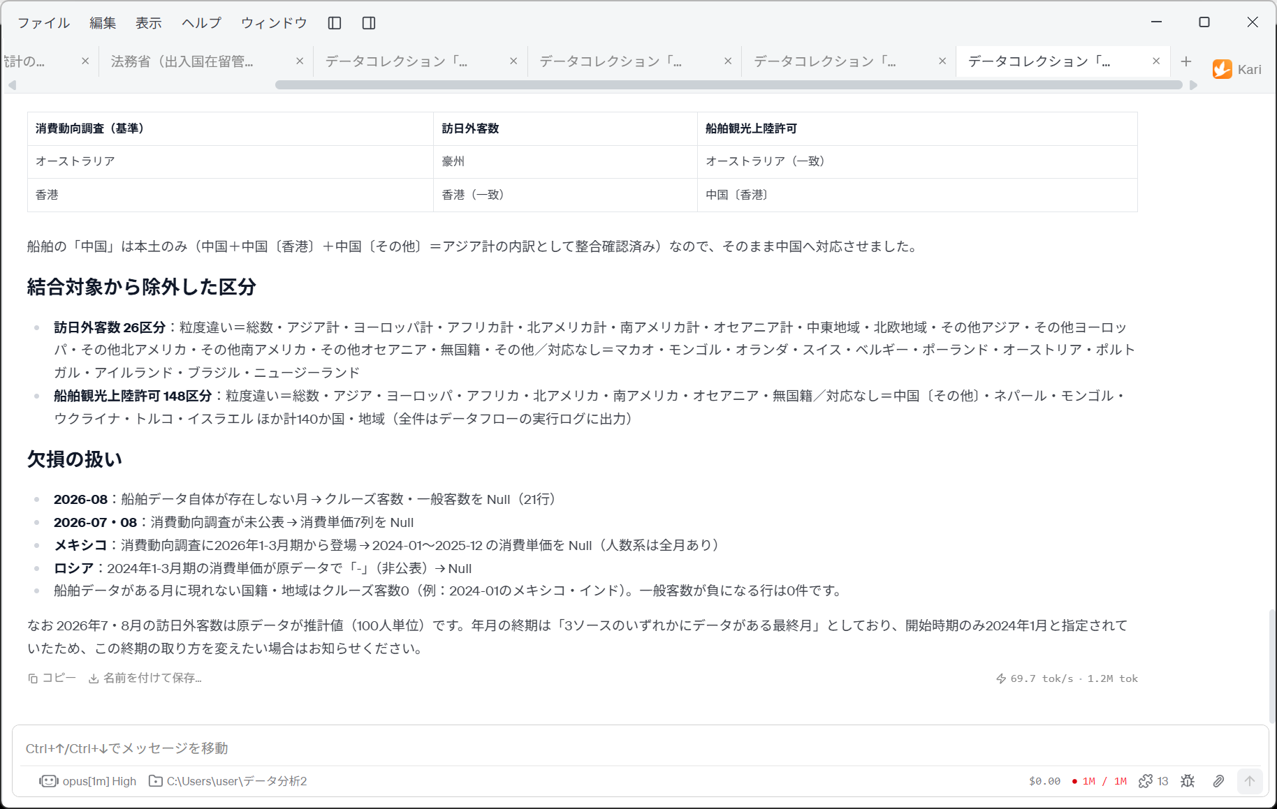 名寄せ・除外・欠損の扱いについての報告
